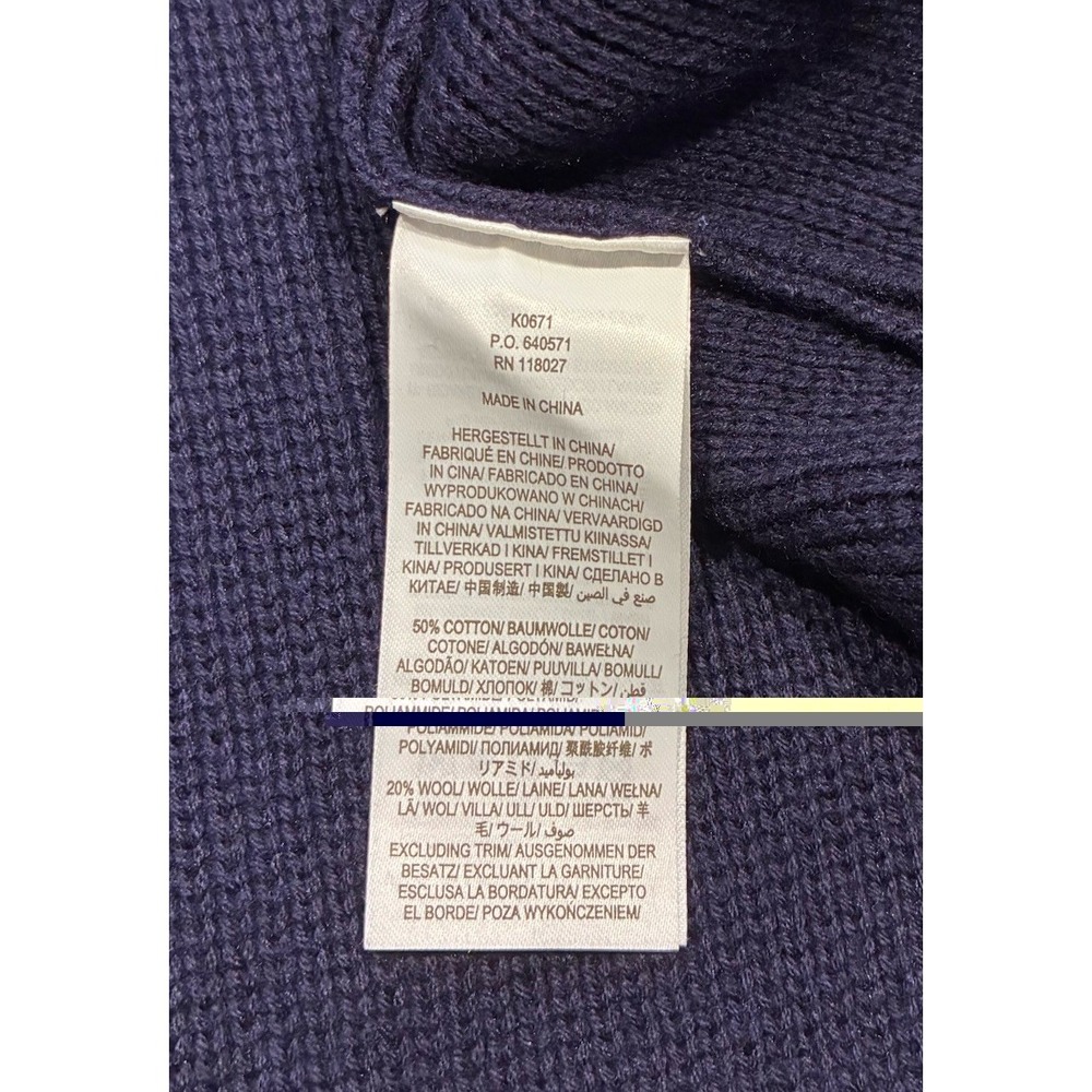 Boden Embellished Bees Sweater Jacket Cardigan Navy Blue Beaded Size 14 US NWT - Picture 7 of 7